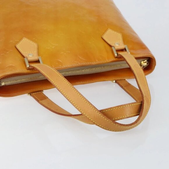 LOUIS VUITTON Monogram Vernis Houston Hand Bag Beige - Picture 6 of 15